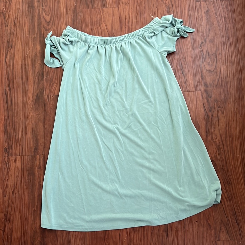 Blue off the shoulder dress size small